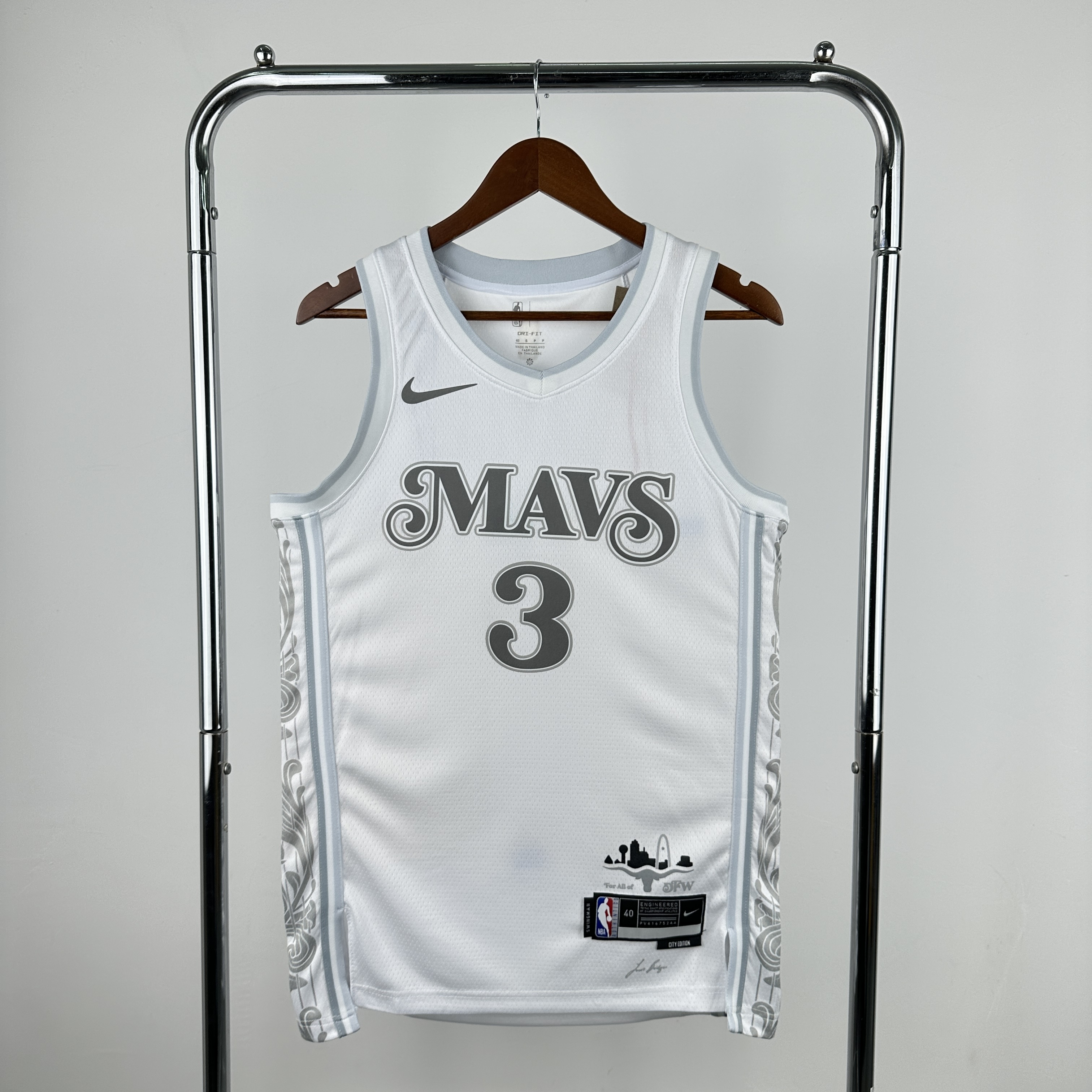 Men Dallas Mavericks #3 Davis White City Edition Season Nike 2025 NBA Jersey